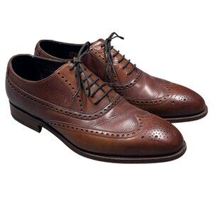Barker England Hand Crafted Collection Brogue Leather Oxford Dress Shoes US 11 G